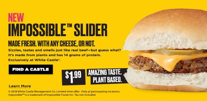 The Impossible Burger makes its debut at White Castle